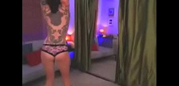  Hot as hell tattoed teen sexy dance on cam - more on teenmilfcams.com